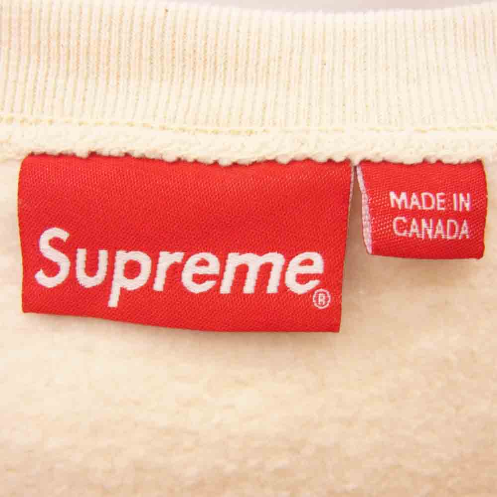 Supreme シュプリーム 20AW Aerial Crewneck 裏起毛 エアリアル クルーネック プリント スウェット オフホワイト系 Small【美品】【中古】
