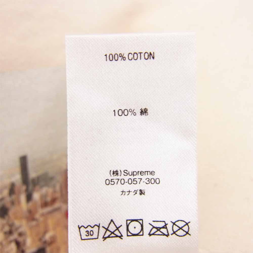 Supreme シュプリーム 20AW Aerial Crewneck 裏起毛 エアリアル クルーネック プリント スウェット オフホワイト系 Small【美品】【中古】