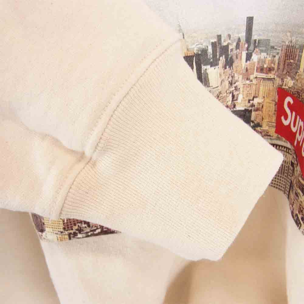 Supreme シュプリーム 20AW Aerial Crewneck 裏起毛 エアリアル クルーネック プリント スウェット オフホワイト系 Small【美品】【中古】