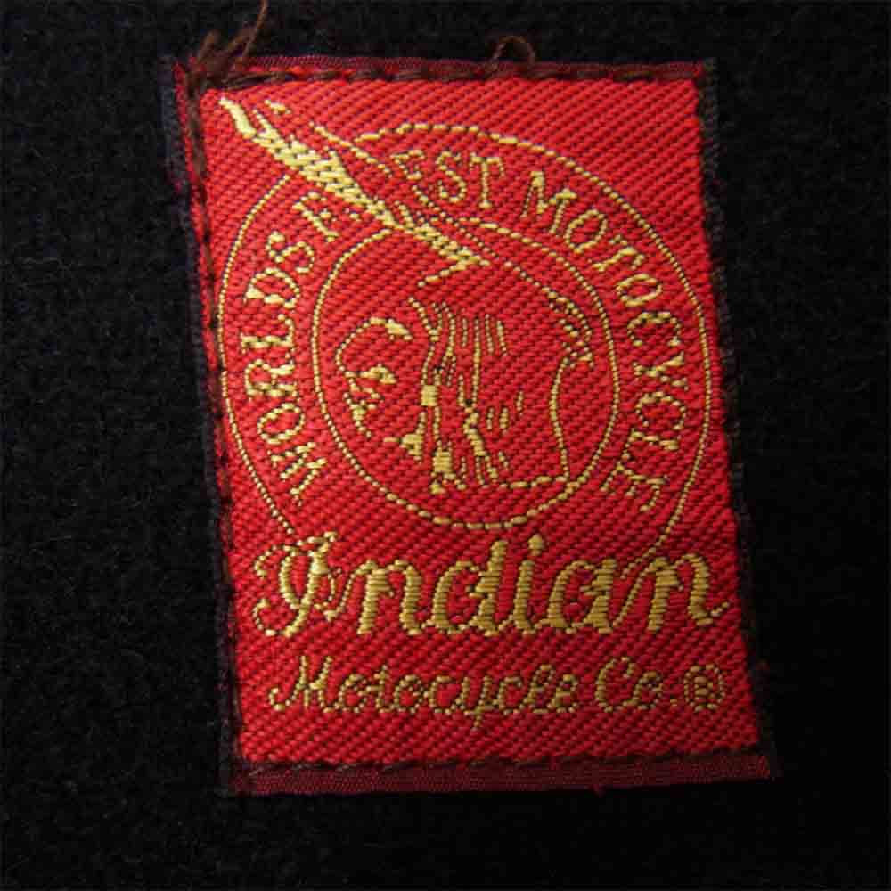 INDIAN MOTOCYCLE インディアン モトサイクル メルトンウール スポーツ ジャケット ブラック系 38【中古】