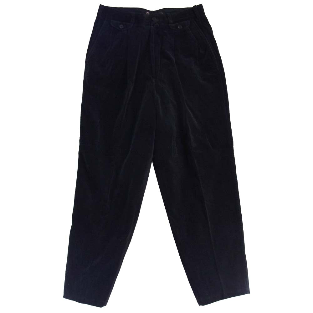 Yohji Yamamoto ヨウジヤマモト MJ-P10-003 Y's for men ワイズフォーメン ベロア フロントポケット 2タック パンツ  ブラック系 L【中古】