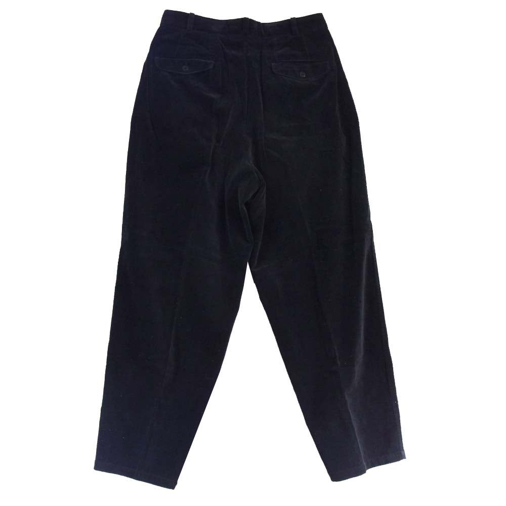 Yohji Yamamoto ヨウジヤマモト MJ-P10-003 Y's for men ワイズフォーメン ベロア フロントポケット 2タック パンツ  ブラック系 L【中古】
