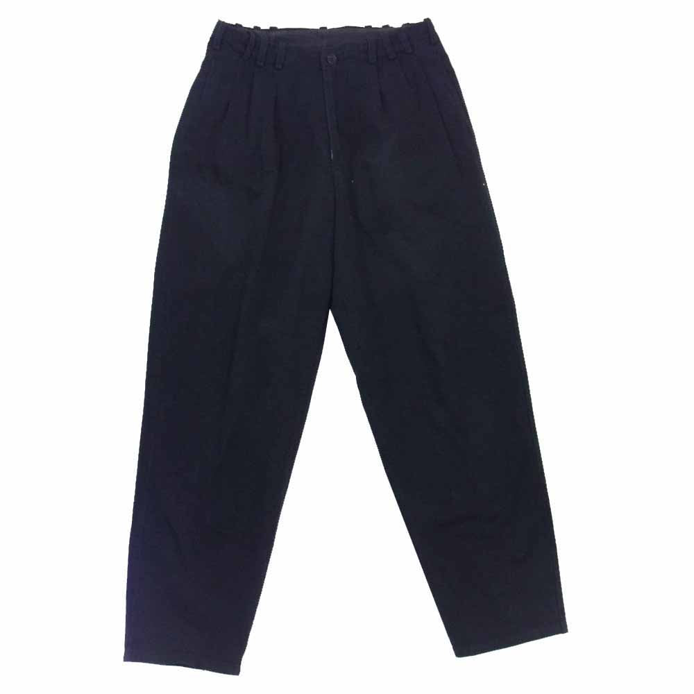 Yohji Yamamoto ヨウジヤマモト Y's for men ワイズフォーメン MQ-T17-024 強撚天竺 3タック パンツ ブラック系 M【中古】