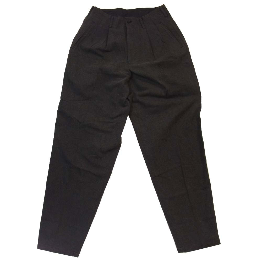 Yohji Yamamoto ヨウジヤマモト ML-P07-009 Y's for men ワイズフォーメン コットン 2タック テーパード ワイド パンツ グレー系 L【中古】