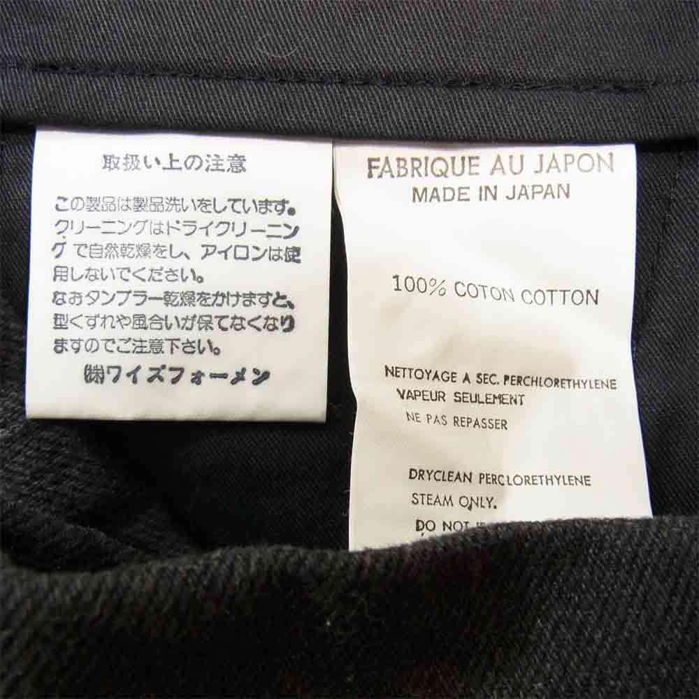 Yohji Yamamoto ヨウジヤマモト ML-P07-009 Y's for men ワイズフォーメン コットン 2タック テーパード ワイド パンツ グレー系 L【中古】