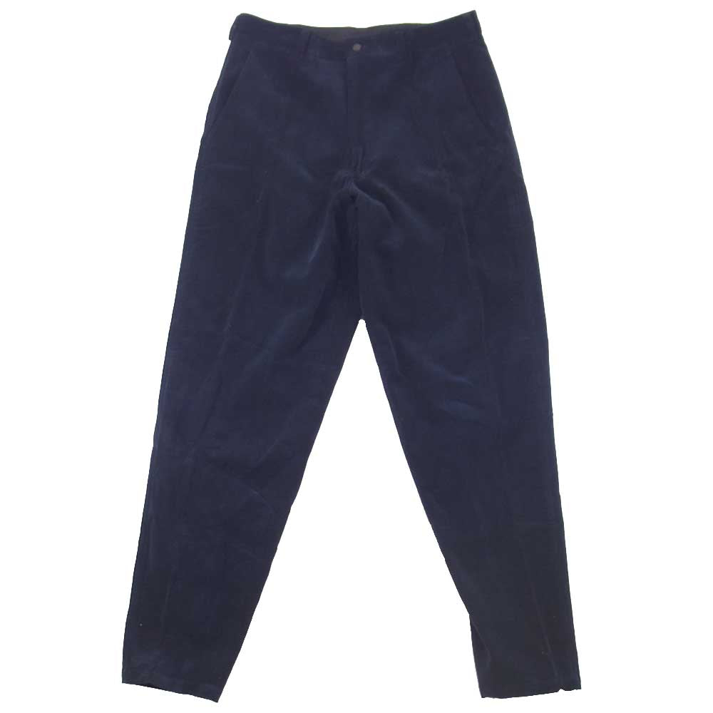 Yohji Yamamoto ヨウジヤマモト Y's for men ワイズフォーメン バックキルティング コーデュロイ テーパード パンツ ネイビー系 サイズ表記無【中古】