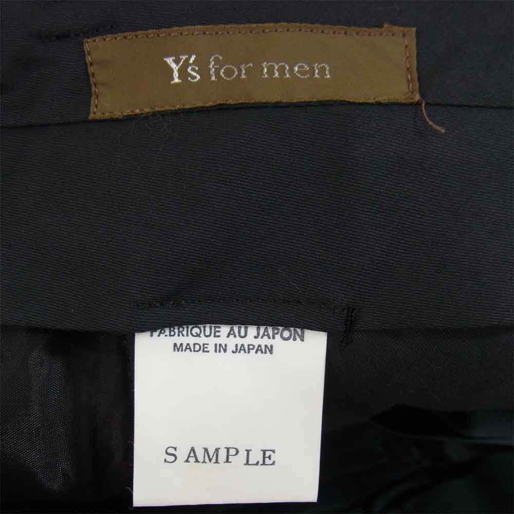 Yohji Yamamoto ヨウジヤマモト Y's for men ワイズフォーメン バックキルティング コーデュロイ テーパード パンツ ネイビー系 サイズ表記無【中古】