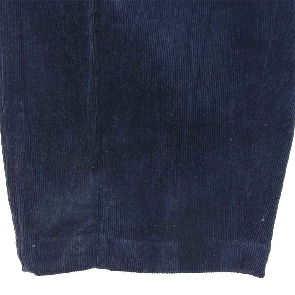 Yohji Yamamoto ヨウジヤマモト Y's for men ワイズフォーメン バックキルティング コーデュロイ テーパード パンツ ネイビー系 サイズ表記無【中古】