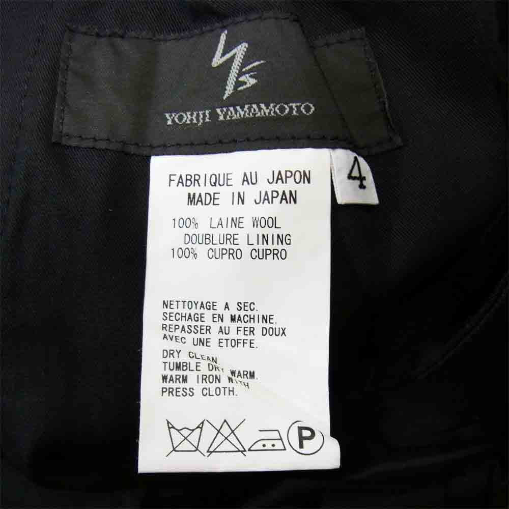 Yohji Yamamoto ヨウジヤマモト SUMMER WOOL PANTS サマーウール ワイドパンツ ブラック FW-P25-102