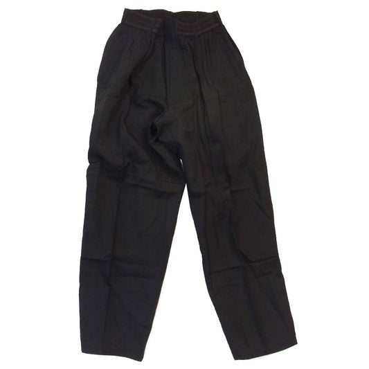 Yohji Yamamoto ヨウジヤマモト POUR HOMME プールオム 丸ロゴ 80s 初期タグ レーヨン イージー パンツ ブラック系 S【中古】