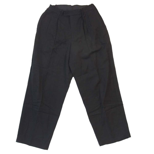 Yohji Yamamoto ヨウジヤマモト POUR HOMME プールオム 丸ロゴ 80s 初期タグ レーヨン リネン混 パンツ ブラック系 L【中古】