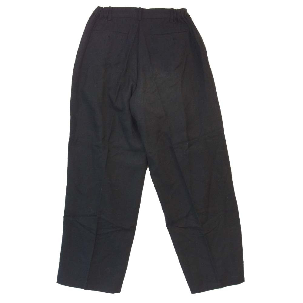 Yohji Yamamoto ヨウジヤマモト POUR HOMME プールオム 丸ロゴ 80s 初期タグ レーヨン リネン混 パンツ ブラック系 L【中古】