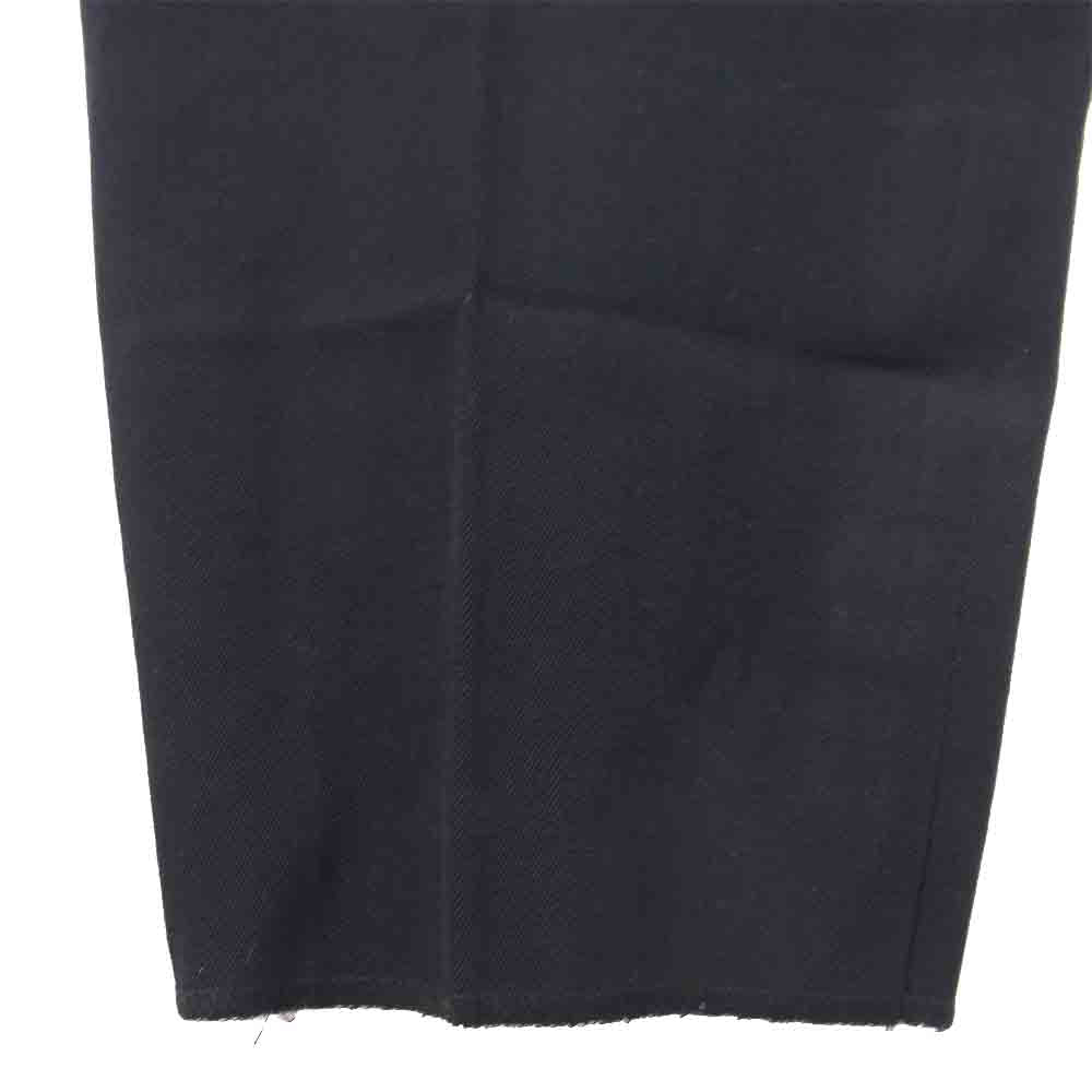 Yohji Yamamoto ヨウジヤマモト POUR HOMME プールオム ウールギャバジン 2タック テーパード パンツ ブラック系 L【中古】