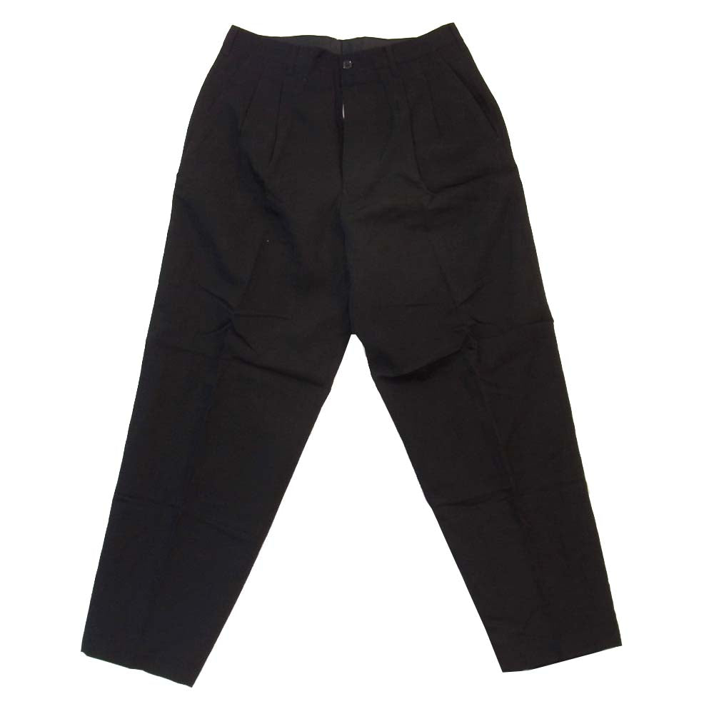 Yohji Yamamoto ヨウジヤマモト POUR HOMME プールオム 丸ロゴ 80s 初期タグ レーヨン ウール 2タック パンツ ブラック系 L【中古】