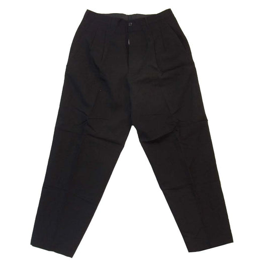 Yohji Yamamoto ヨウジヤマモト POUR HOMME プールオム 丸ロゴ 80s 初期タグ レーヨン ウール 2タック パンツ ブラック系 L【中古】