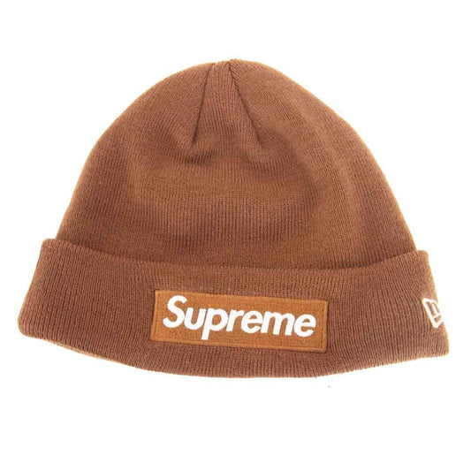 Supreme シュプリーム 15AW NEW ERA ニューエラ Box Logo Beanie ボックス ロゴ ビーニー ブラウン系【中古】