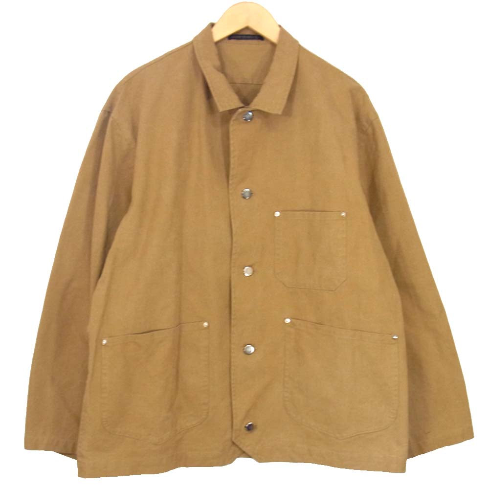 Yohji Yamamoto ヨウジヤマモト プールオム POUR HOMME 丸ロゴ 80s 初期タグ コットン カバーオール ジャケット ベージュ系 M【中古】