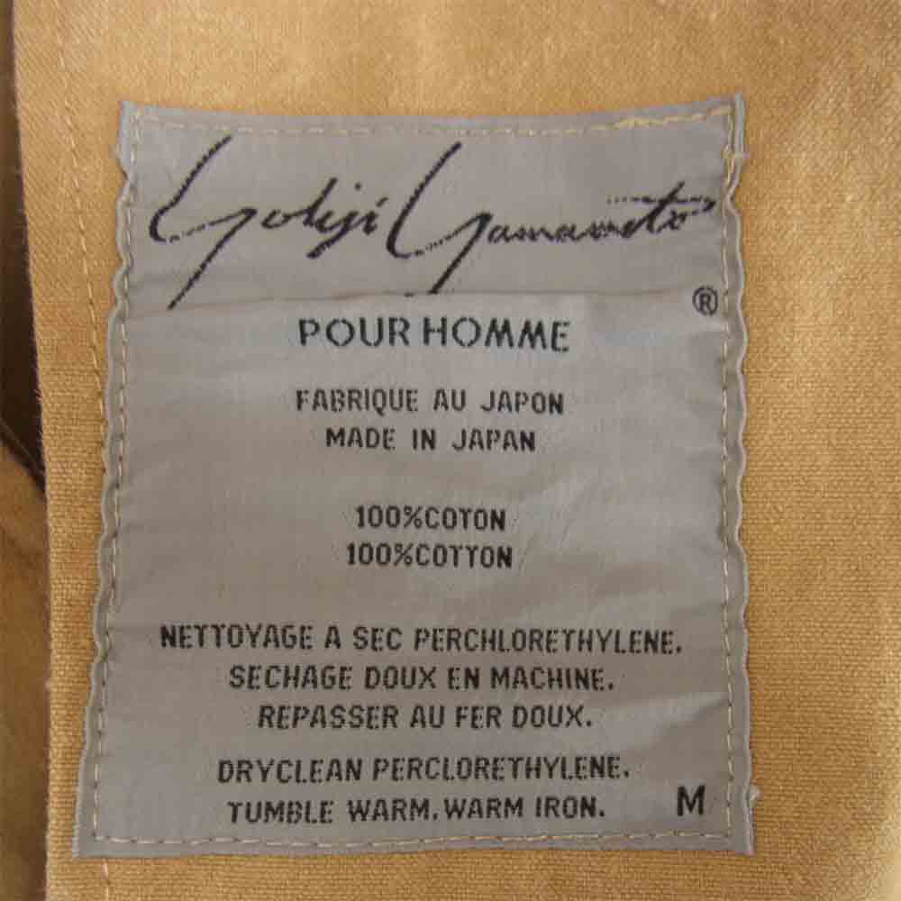 Yohji Yamamoto ヨウジヤマモト プールオム POUR HOMME 丸ロゴ 80s 初期タグ コットン カバーオール ジャケット ベージュ系 M【中古】
