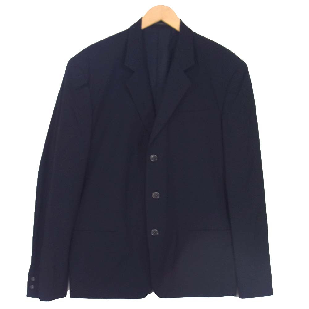 Yohji Yamamoto ヨウジヤマモト プールオム POUR HOMME 丸ロゴ 初期タグ 80s 3B テーラード ジャケット ネイビー系 M【中古】