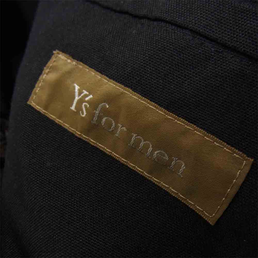 Yohji Yamamoto ヨウジヤマモト ME-C07-600 ワイズフォーメン Ys for men ナイロン キャンバス ステンカラー コート ブラック系 サイズ表記無【中古】