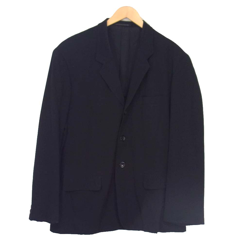 Yohji Yamamoto ヨウジヤマモト HJ-P08-100 プールオム POUR HOMME ウールギャバジン セットアップ スーツ  ブラック系 M【中古】