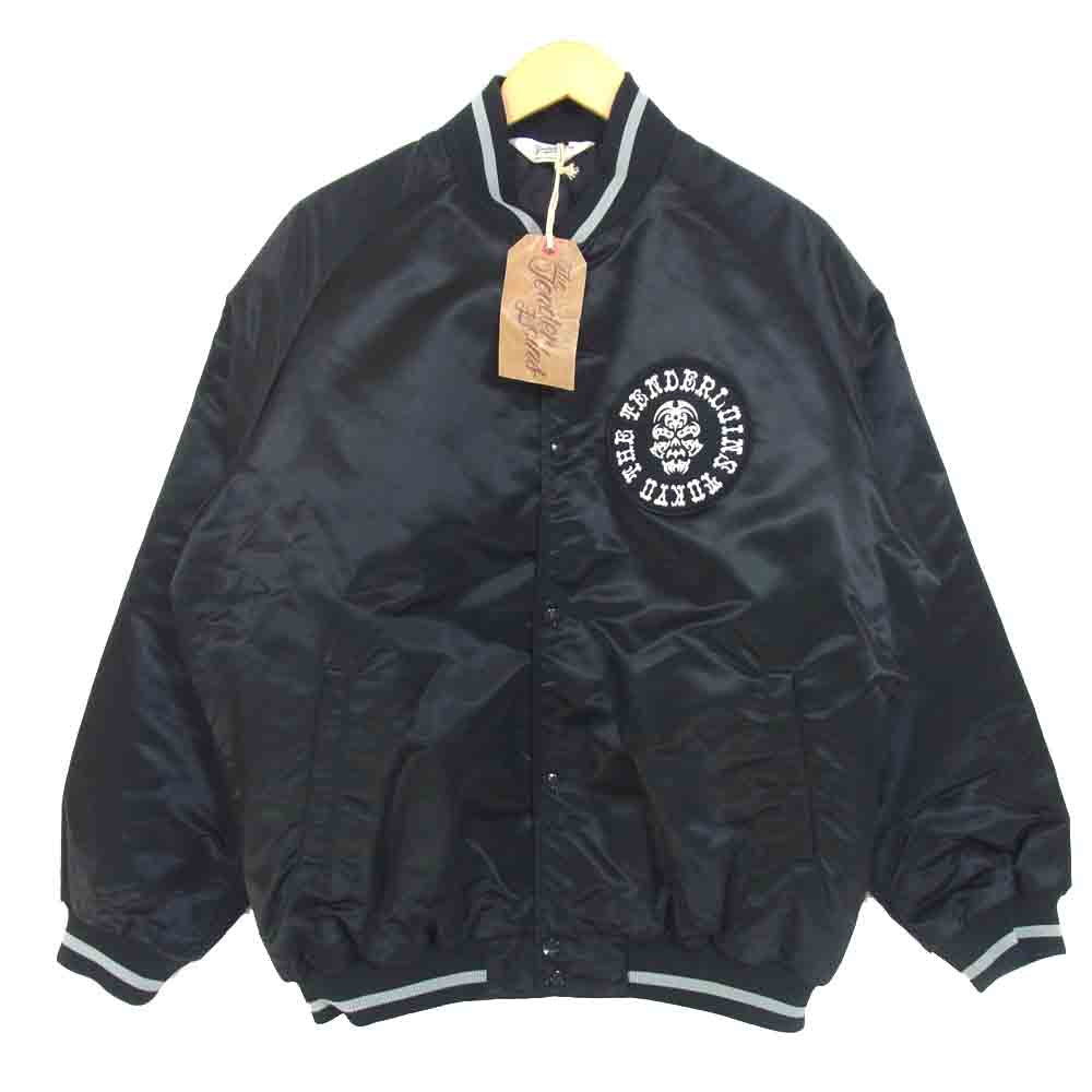TENDERLOIN テンダーロイン 17SS T-NYLON RIB JKT リブ ボルネオスカル 刺繍 ナイロン ジャケット ブラック系 M【美品】【中古】