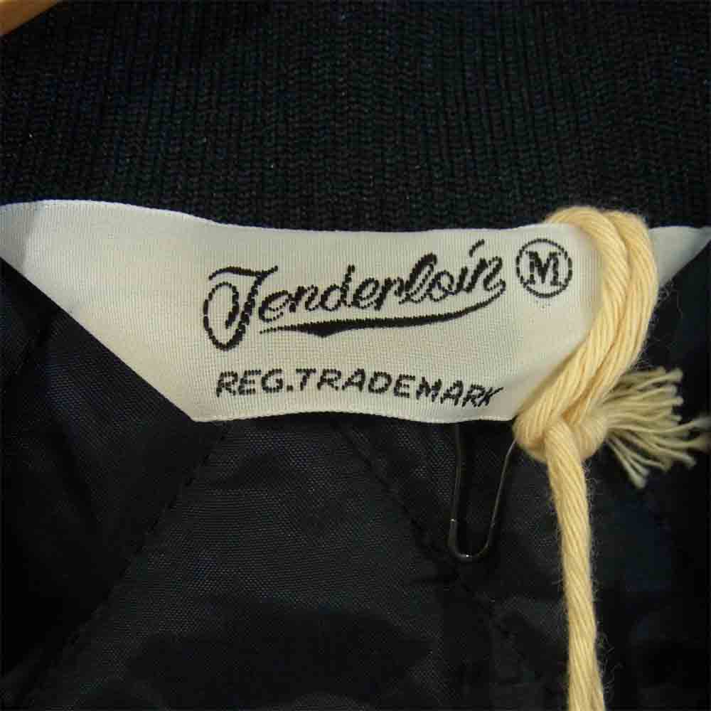 TENDERLOIN テンダーロイン 17SS T-NYLON RIB JKT リブ ボルネオスカル 刺繍 ナイロン ジャケット ブラック系 M【美品】【中古】