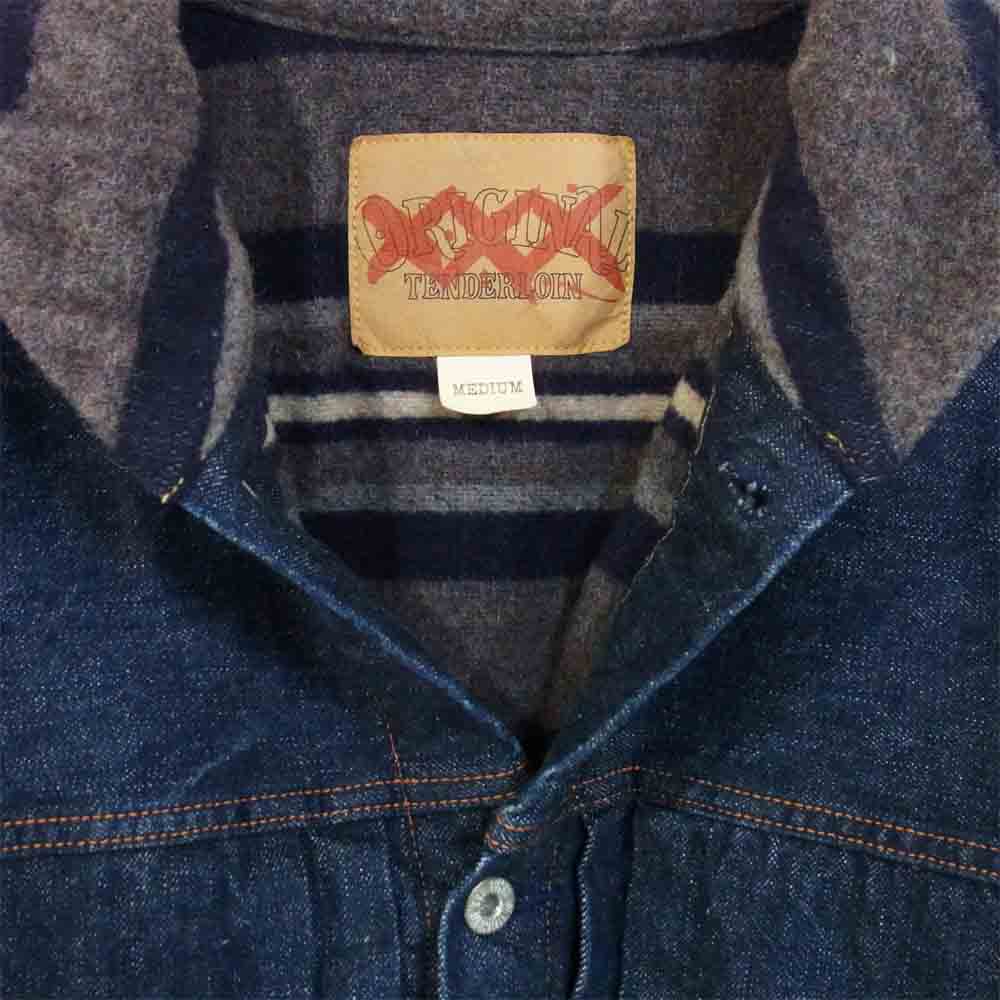 TENDERLOIN テンダーロイン 19AW DENIM JACKET 裏ブランケット ウォッシュ加工 デニムジャケット インディゴブルー系 M【中古】