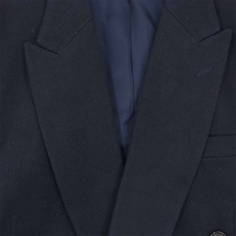 Yohji Yamamoto ヨウジヤマモト Ys for men ワイズフォーメン ヘリンボーン ダブルブレスト ジャケット セットアップ ネイビー系 L【中古】