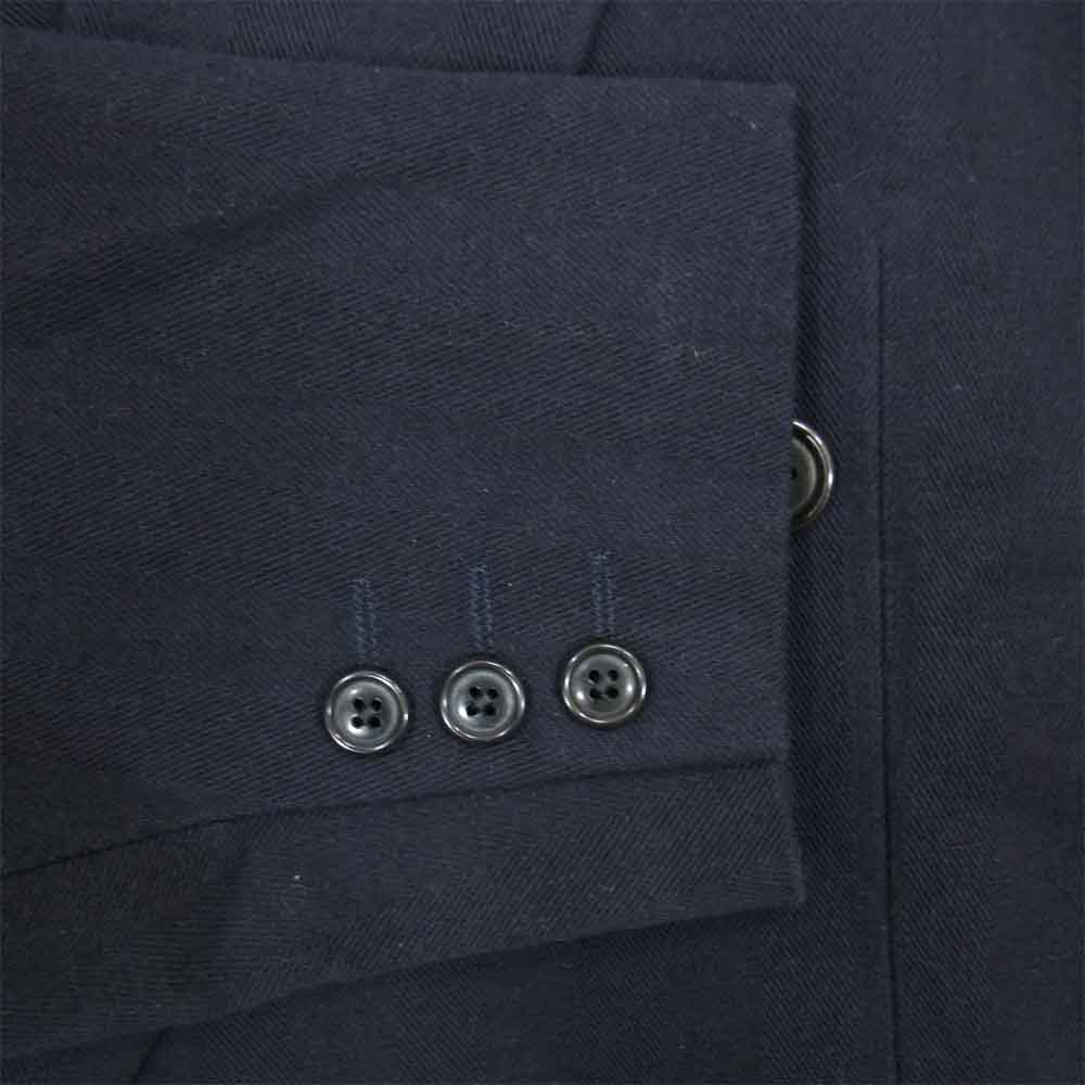 Yohji Yamamoto ヨウジヤマモト Ys for men ワイズフォーメン ヘリンボーン ダブルブレスト ジャケット セットアップ ネイビー系 L【中古】