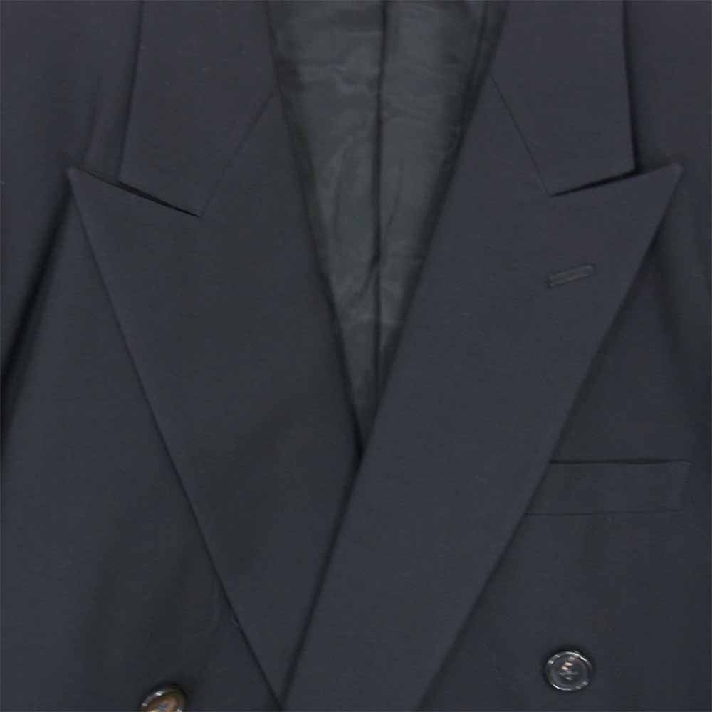 Yohji Yamamoto ヨウジヤマモト Ys for men ワイズフォーメン ウールギャバジン ダブルブレスト ジャケット セットアップ ブラック系 L【中古】