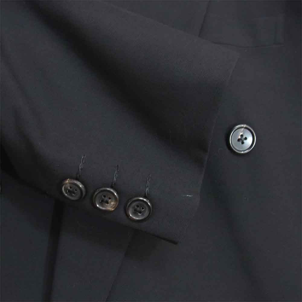 Yohji Yamamoto ヨウジヤマモト Ys for men ワイズフォーメン ウールギャバジン ダブルブレスト ジャケット セットアップ ブラック系 L【中古】