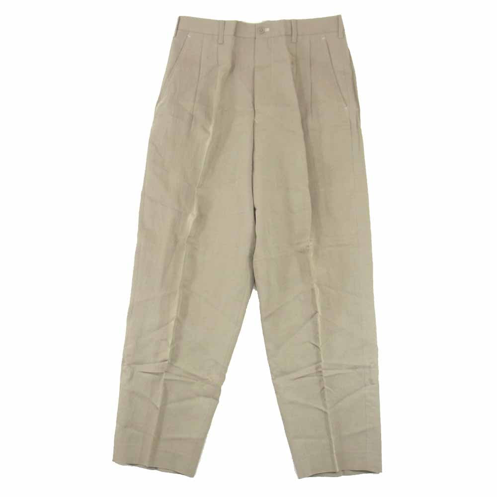 Yohji Yamamoto ヨウジヤマモト POUR HOMME プールオム 80s 丸ロゴ 初期タグ レーヨン ウール セットアップ ベージュ系 L【中古】