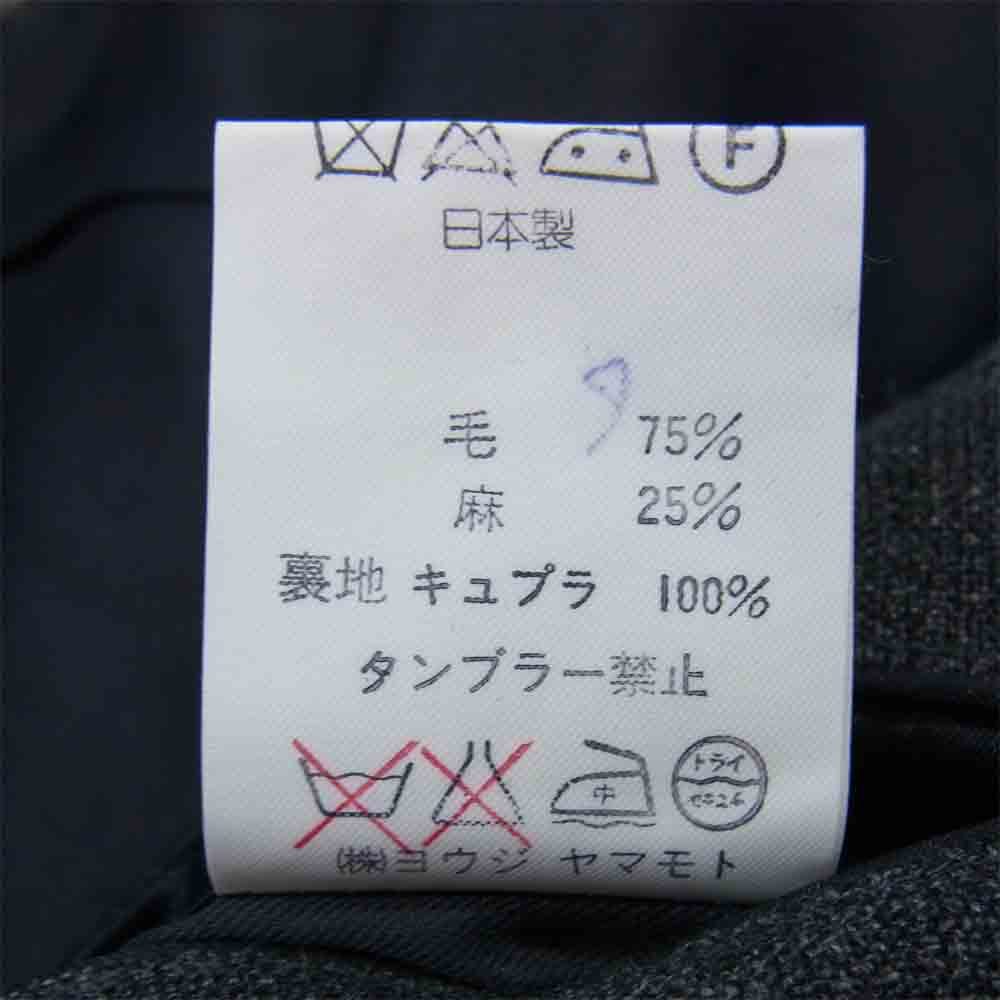 Yohji Yamamoto ヨウジヤマモト COSTUME D HOMME コスチュームドオム ウール リネン セットアップ グレー系 M【中古】