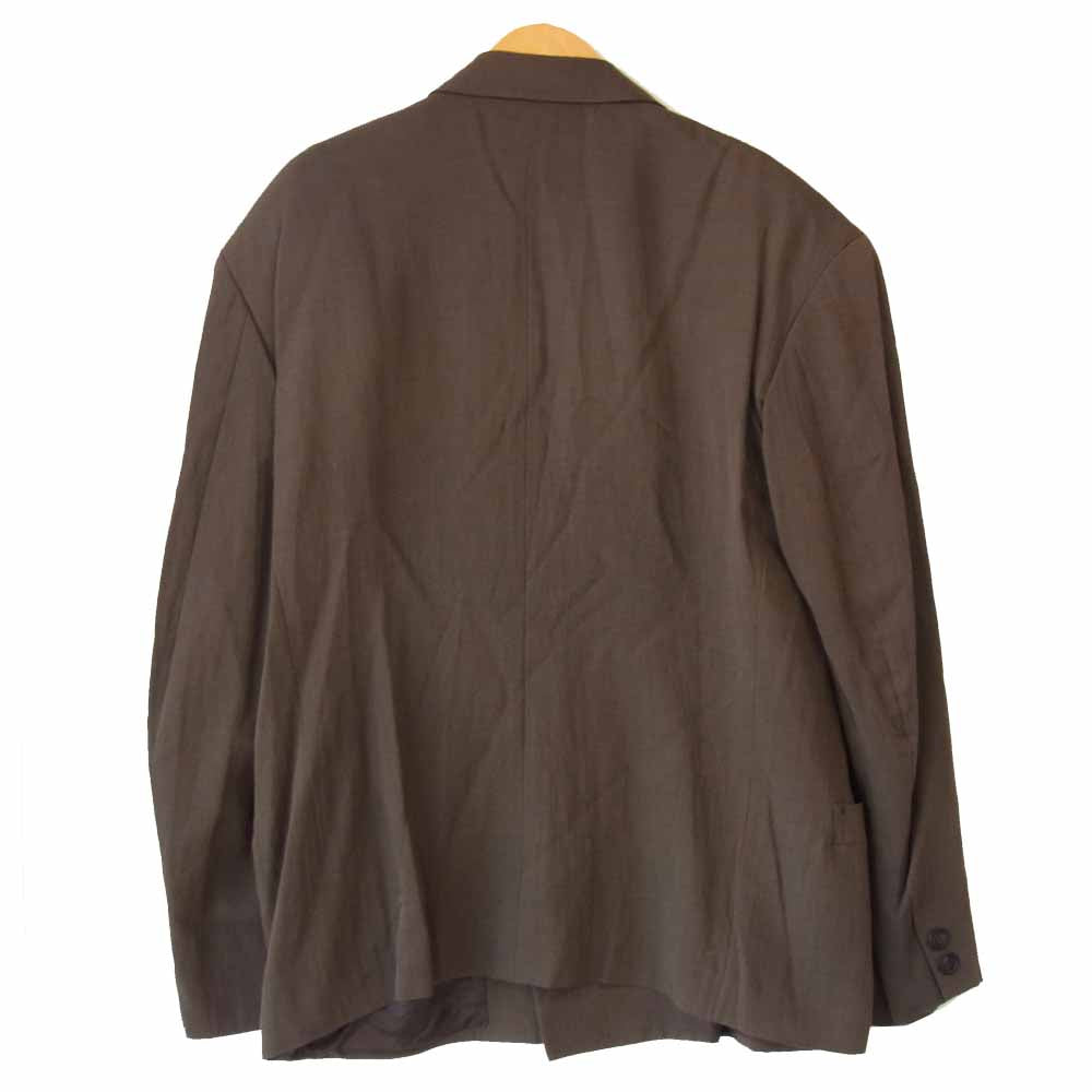 Yohji Yamamoto ヨウジヤマモト プールオム POUR HOMME 80s 丸ロゴ 初期タグ レーヨン ウール ダブルブレスト ジャケット ブラウン ブラウン系【中古】