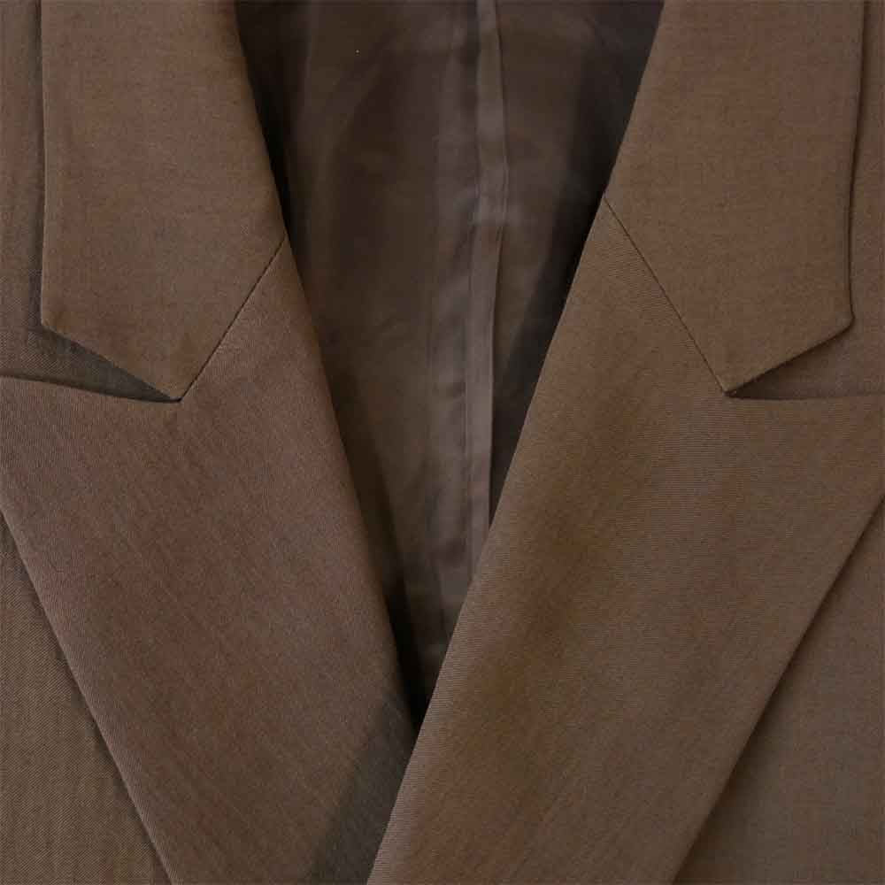 Yohji Yamamoto ヨウジヤマモト プールオム POUR HOMME 80s 丸ロゴ 初期タグ レーヨン ウール ダブルブレスト ジャケット ブラウン ブラウン系【中古】