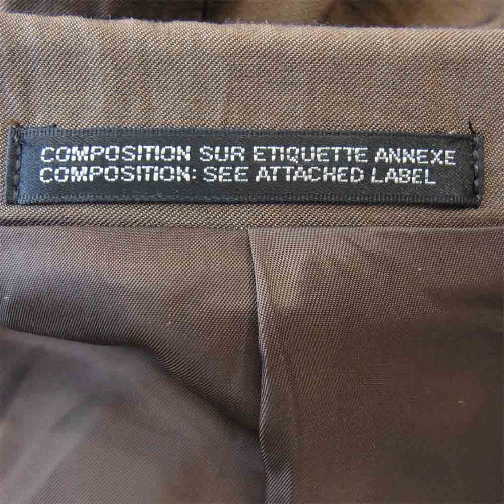 Yohji Yamamoto ヨウジヤマモト プールオム POUR HOMME 80s 丸ロゴ 初期タグ レーヨン ウール ダブルブレスト ジャケット ブラウン ブラウン系【中古】