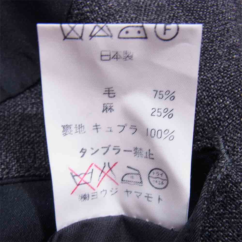 Yohji Yamamoto ヨウジヤマモト COSTUME D HOMME コスチュームドオム ウール リネン セットアップ グレー系 S【中古】