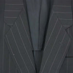 Yohji Yamamoto ヨウジヤマモト COSTUME D HOMME コスチュームドオム HO-X01-115 ウール ストライプ セットアップ ブラック系 M【中古】