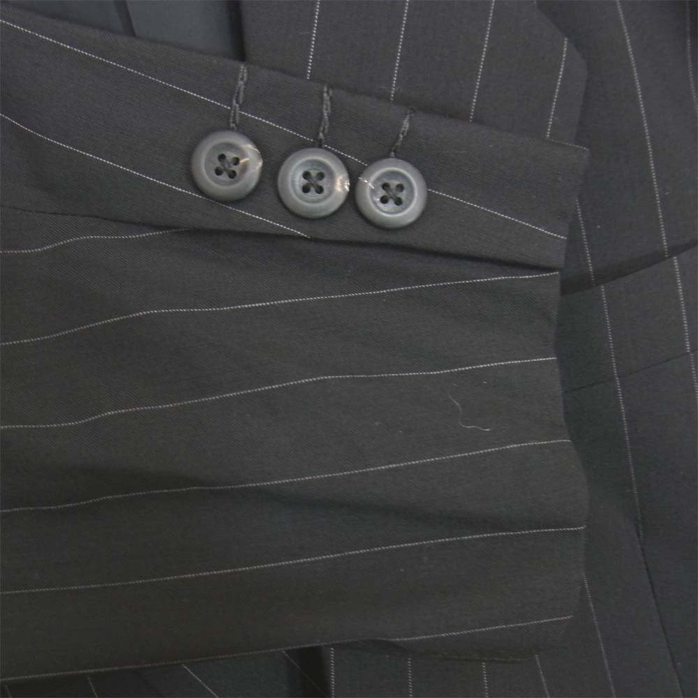Yohji Yamamoto ヨウジヤマモト COSTUME D HOMME コスチュームドオム HO-X01-115 ウール ストライプ セットアップ ブラック系 M【中古】