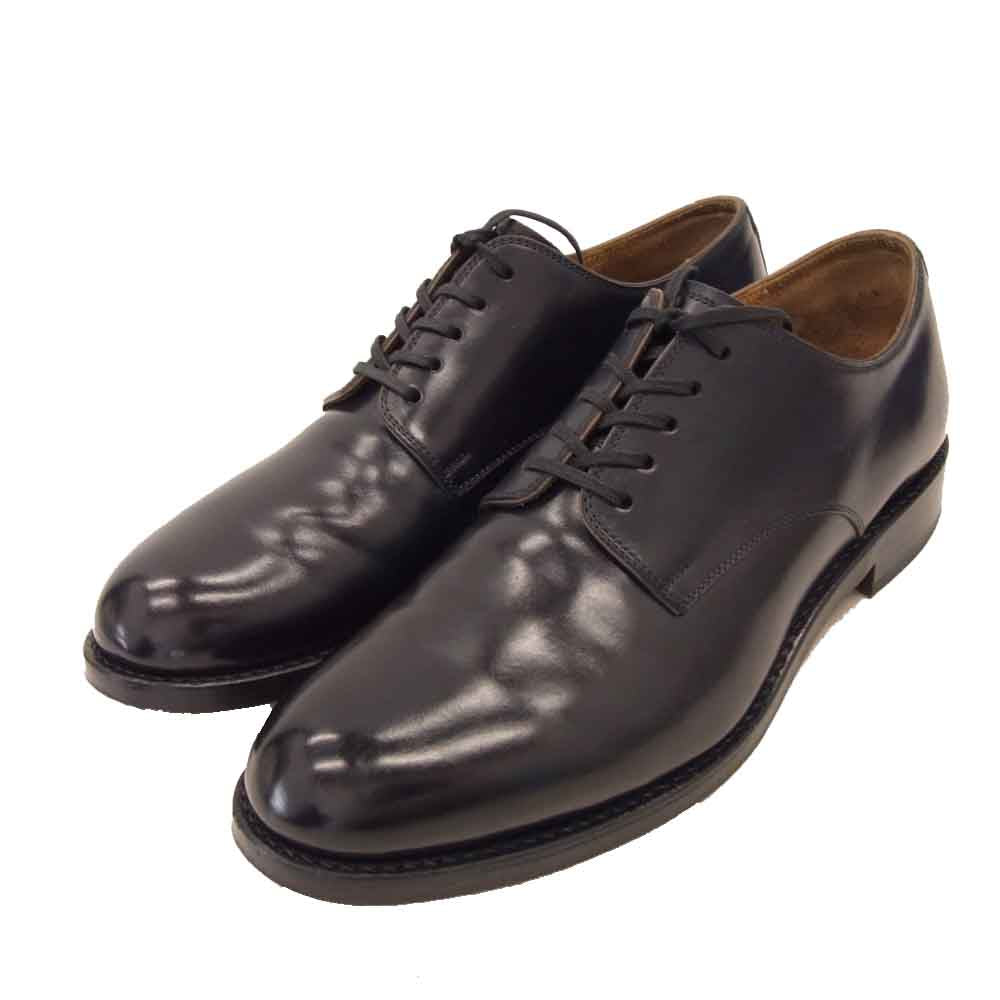 モト 2100 CORDOVAN PLAIN TOE OXFORD SHOES コードバン プレーントゥ オックスフォード シューズ ブラック系 25cm程度【中古】