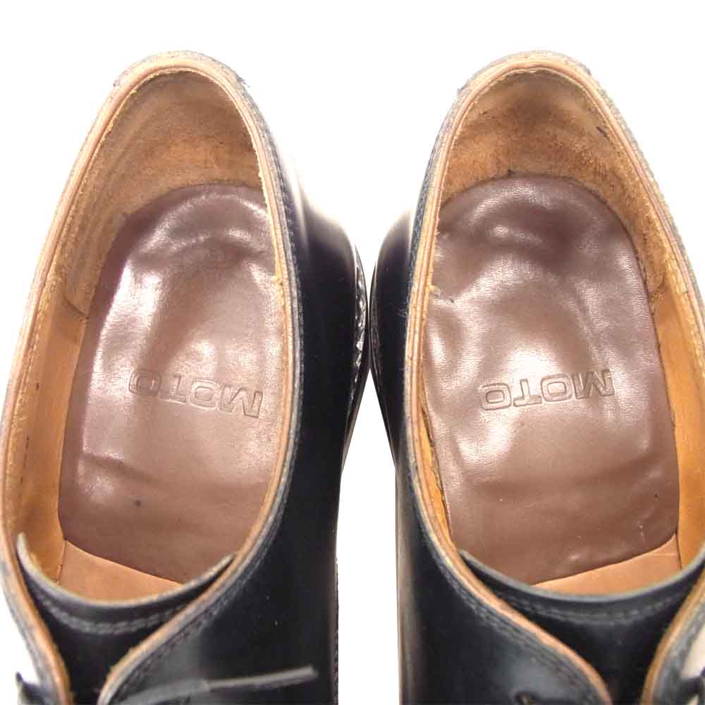 モト 2100 CORDOVAN PLAIN TOE OXFORD SHOES コードバン プレーントゥ オックスフォード シューズ ブラック系 25cm程度【中古】
