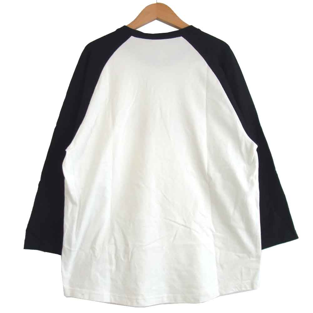 CALEE キャリー ラグラン 黒×白 XL【中古】