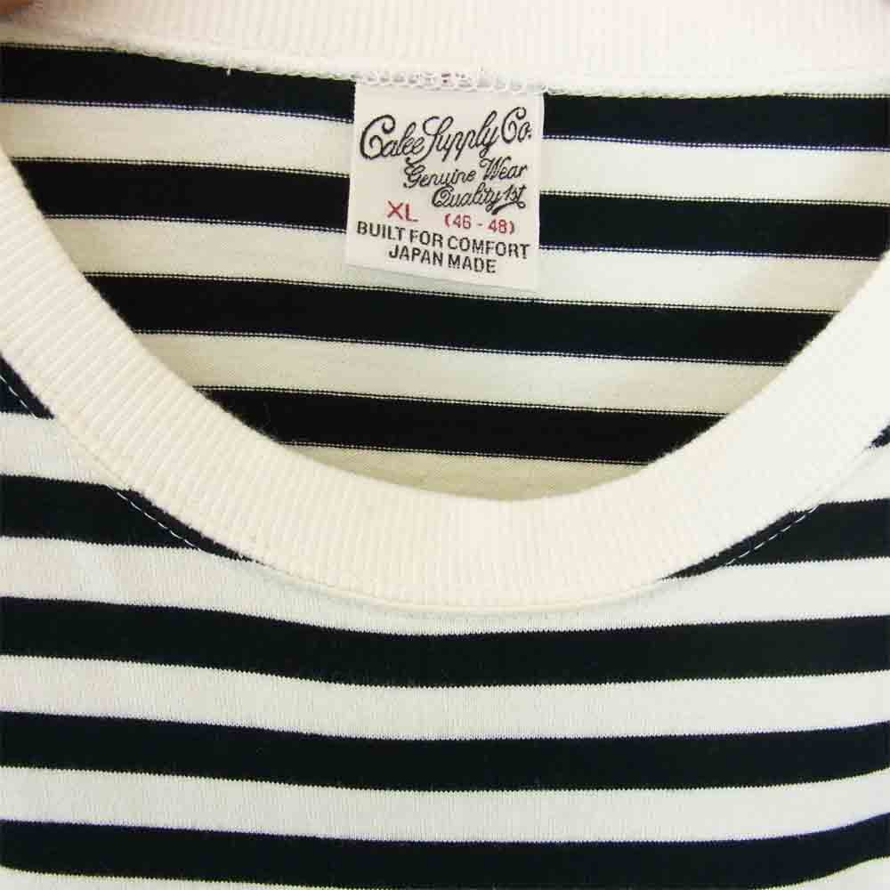 CALEE キャリー ボーダー Tシャツ ブラック系 ホワイト系 XL【中古】