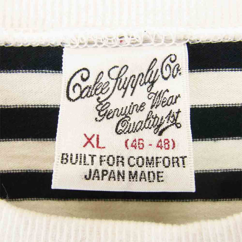 CALEE キャリー ボーダー Tシャツ ブラック系 ホワイト系 XL【中古】