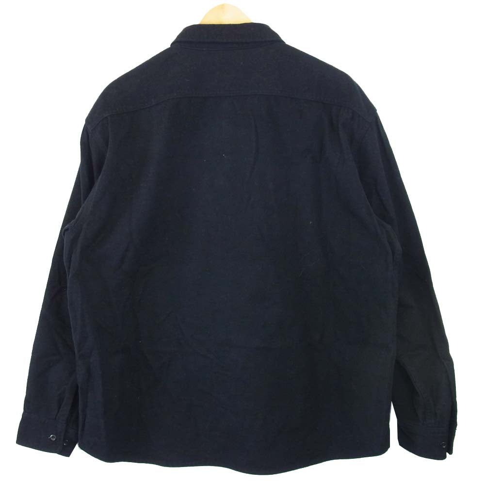 CALEE キャリー ウール シャツ ブラック系 XL【中古】