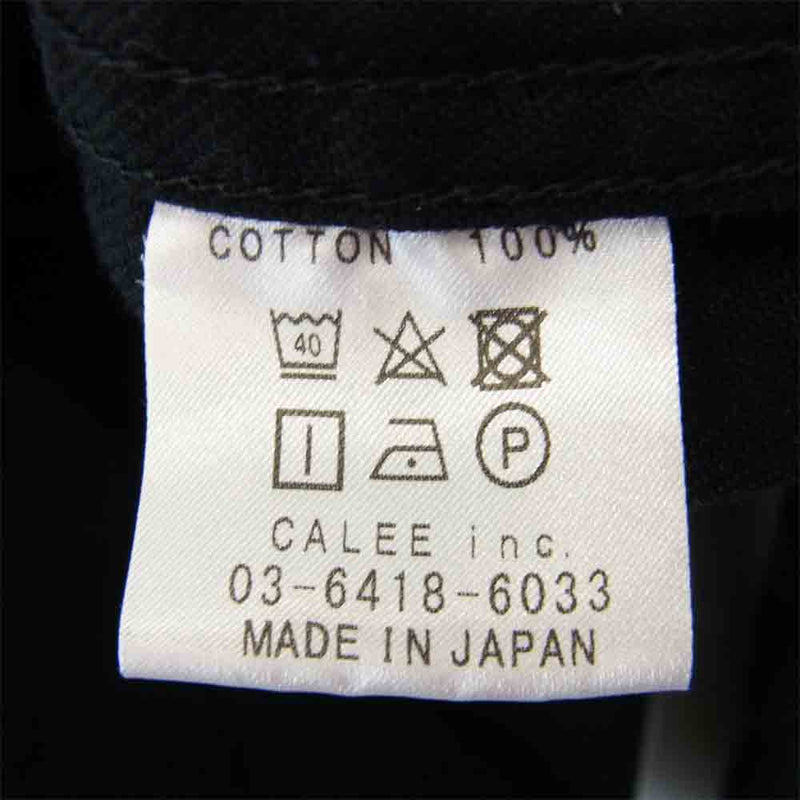 CALEE キャリー ウール シャツ ブラック系 XL【中古】