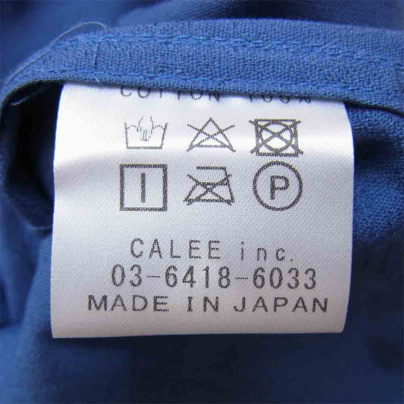 CALEE キャリー オープンカラー 長袖シャツ ブルー系 XL【中古】