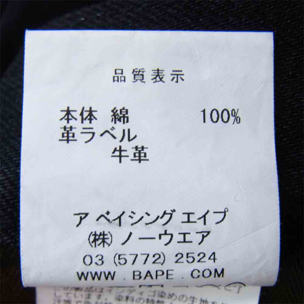 A BATHING APE アベイシングエイプ BAPE FLAME DENIM PANTS フレイム デニム パンツ ブラック系 L【中古】