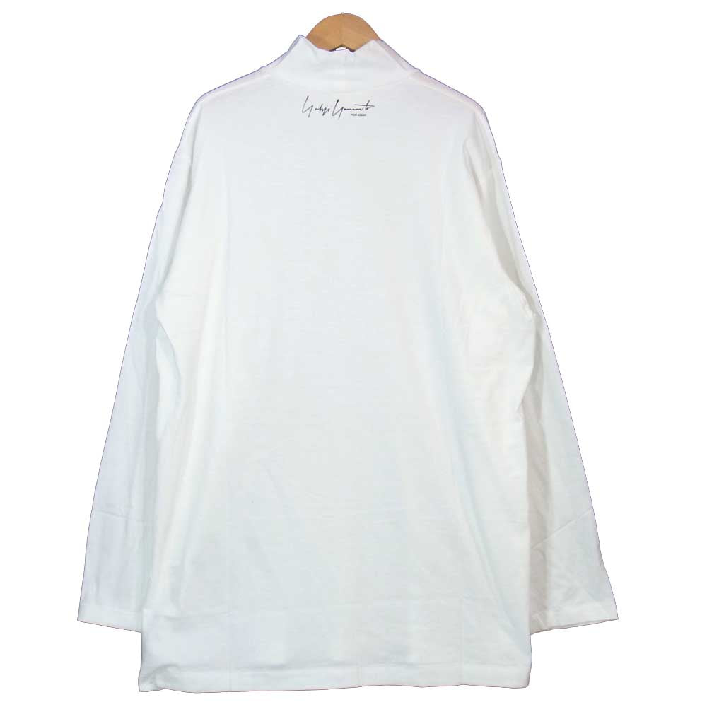 Yohji Yamamoto ヨウジヤマモト POUR HOMME プールオム ロゴ モックネック ホワイト系 M【中古】